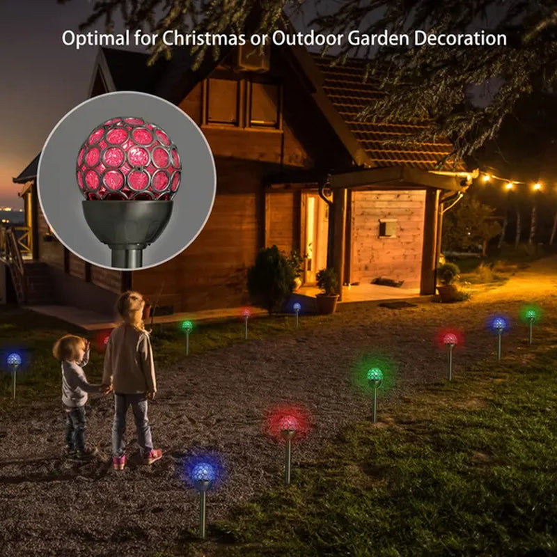 Transform Your Garden with Solarek 3-Piece Waterproof RGB Solar Ball Lights - Ideal for Outdoor Decor and Festive Celebrations!