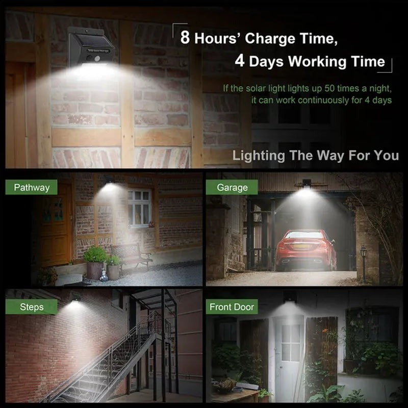 Brighten Your Outdoors with 20 LED Solar Motion Sensor Lights - Waterproof & 120° Wide Angle!