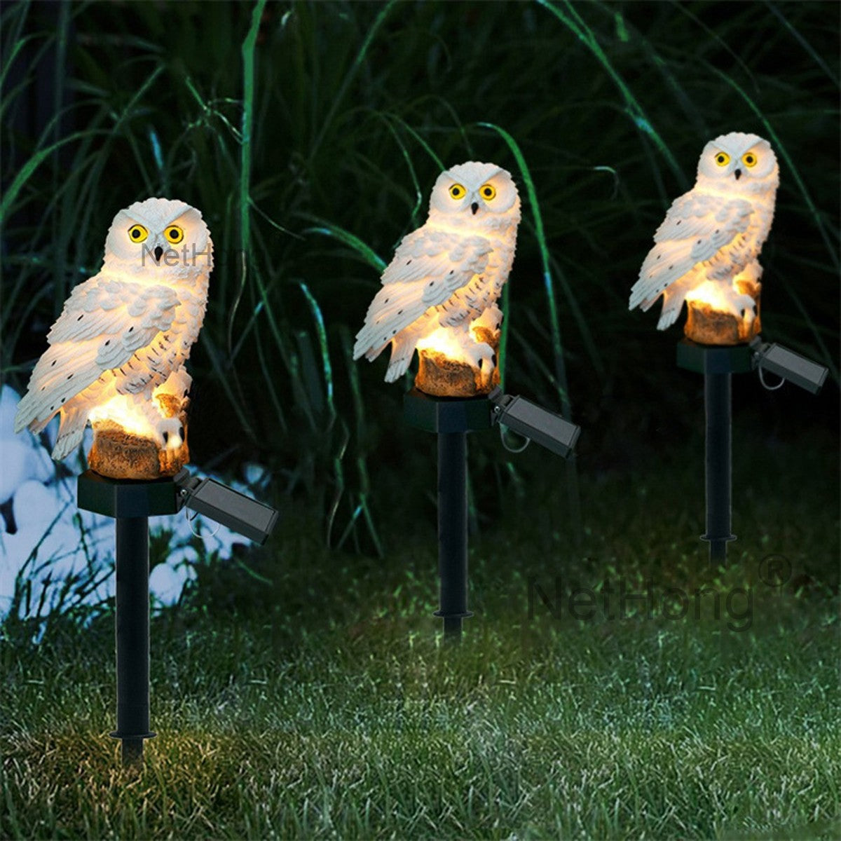 Transform Your Outdoor Space with Waterproof Solar Owl Garden Lights - Perfect for Pathways, Yards & Patios!