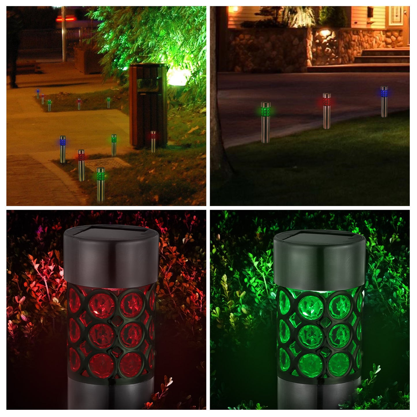 Illuminate Your Garden: 6-Pack Waterproof Solar RGB Color Changing Pathway Lights