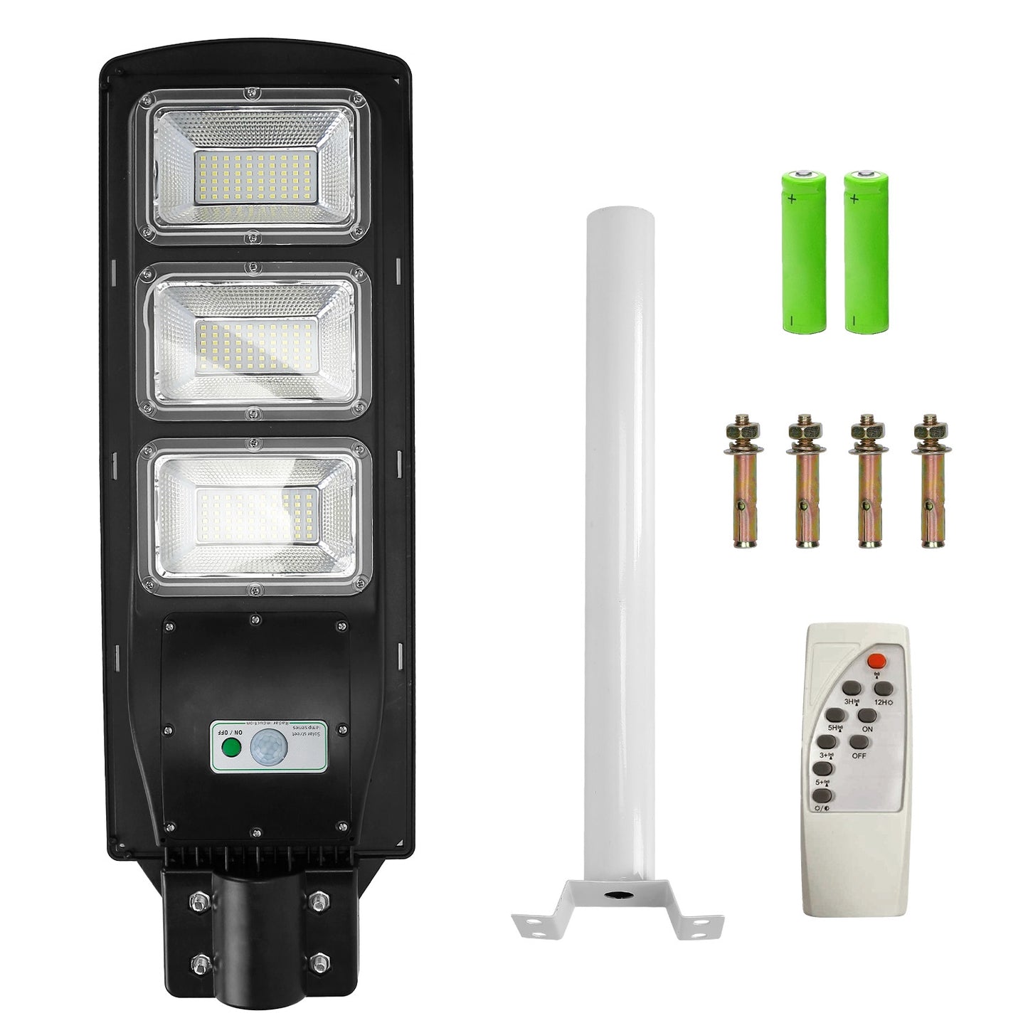 Illuminate Your Outdoors with 180 LED Solar Street Path Lights - Remote Control, Waterproof & Wireless for Garage, Front Door, and Garden Pathway!