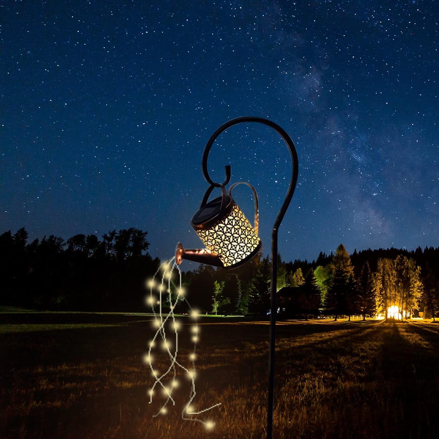 Transform Your Garden with 2-Pack Solar LED Watering Can String Lights – Ideal Outdoor Decor!