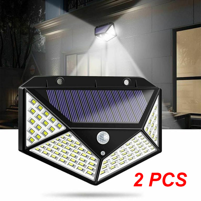 Aolyty 2-Pack Solar Motion Sensor Wall Lights - 3 Modes, Waterproof LED Security Lights with 4-Side Illumination for Garden, Yard, Patio & Walkway