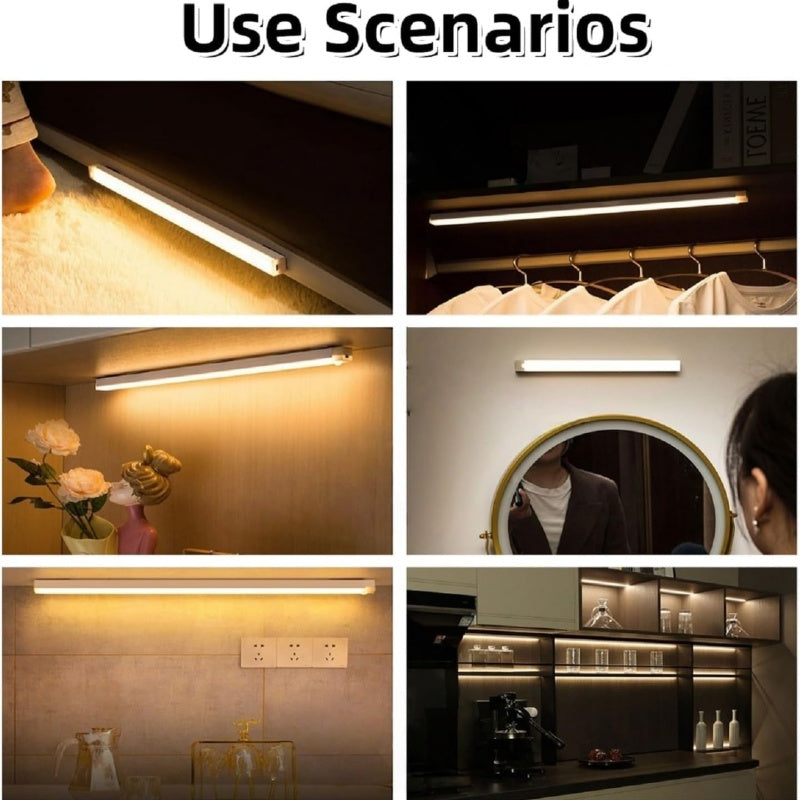 Versatile Rechargeable Motion Sensor LED Light - Effortless Magnetic Installation for Indoor Convenience