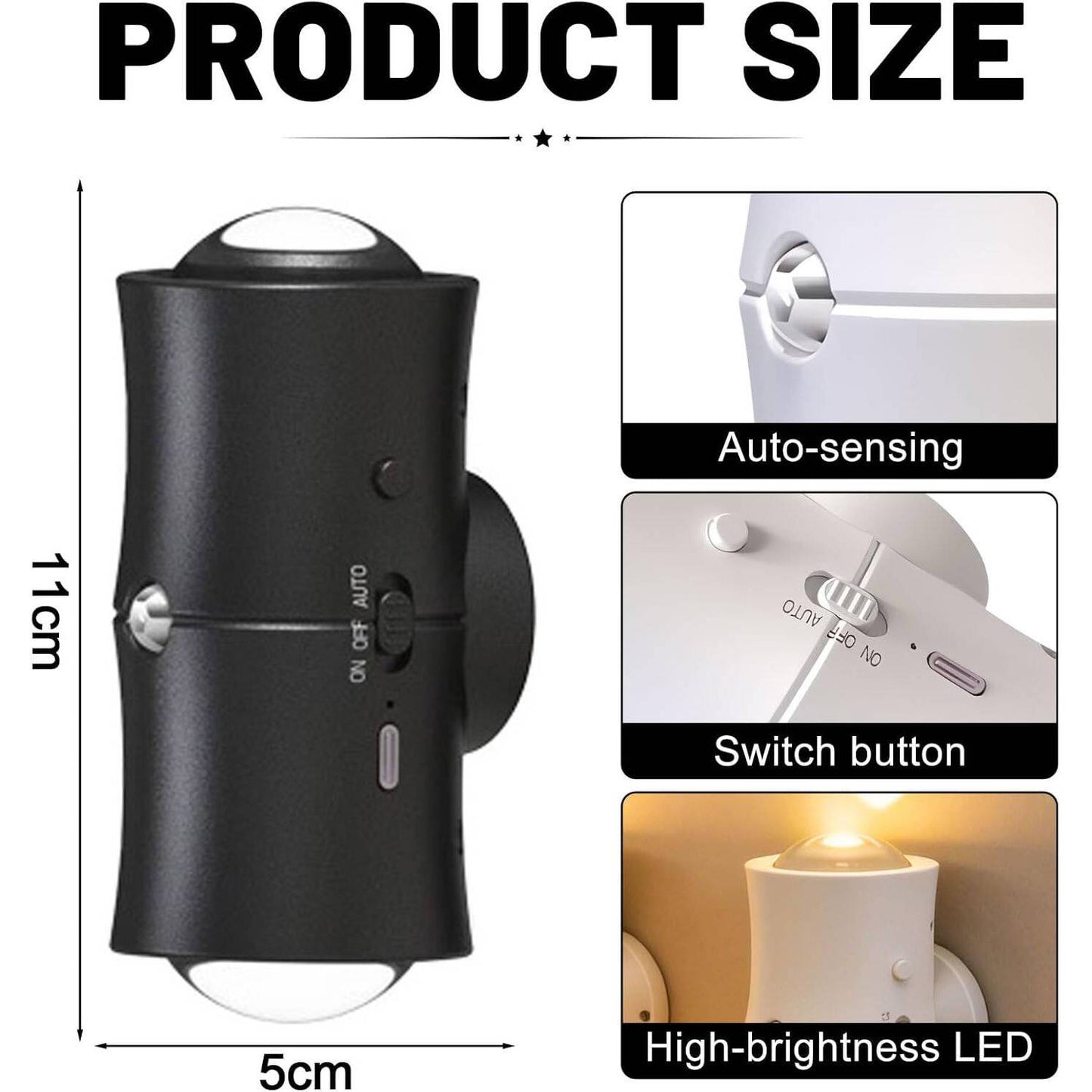Rechargeable Motion Sensor Night Lights - 4-Pack for Effortless Illumination!