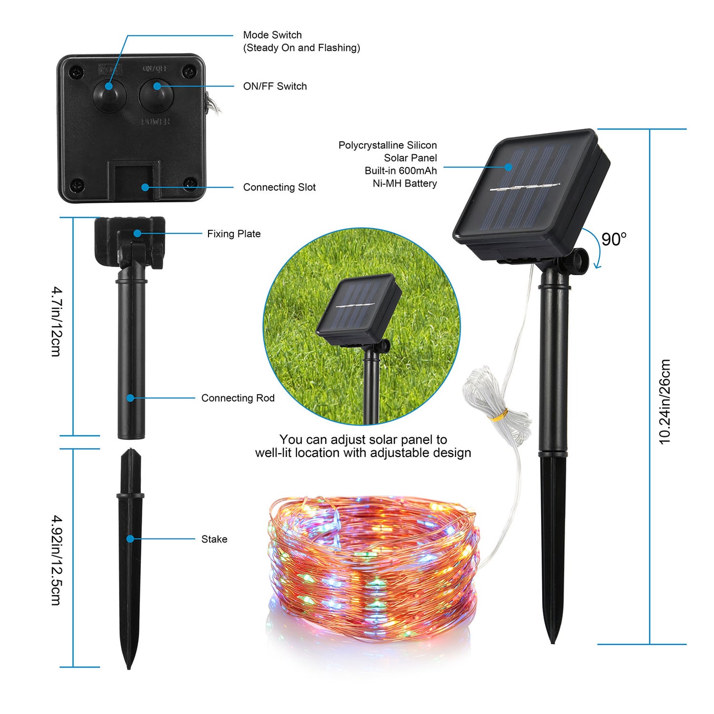 Illuminate Your Outdoor Events with Versatile Waterproof Solar String Lights - Perfect for Weddings, Parties, and Festivals!