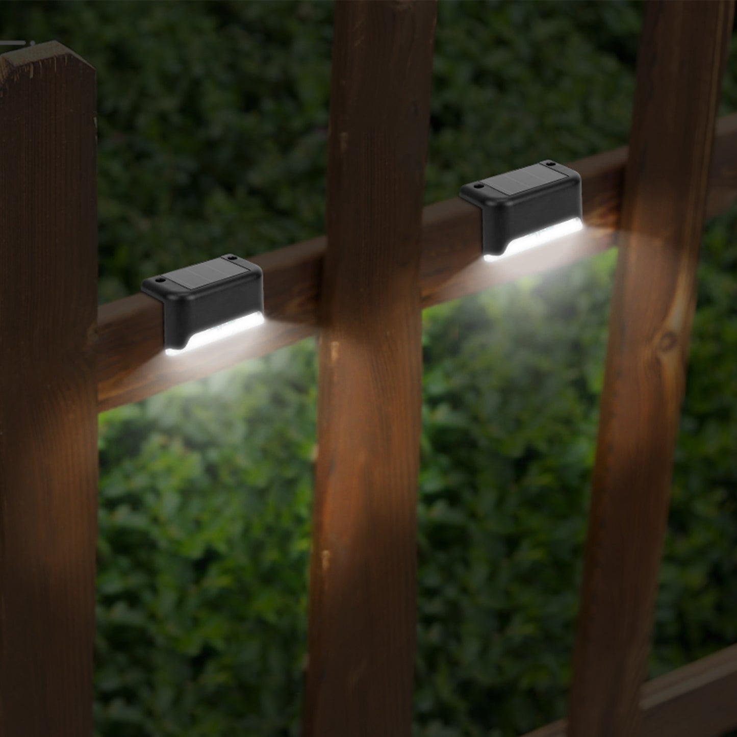 Transform Your Outdoor Space with 4-Pack Solar LED Step Lights - Waterproof Dusk to Dawn Sensors for Safe Stairs and Stylish Yard Railings!