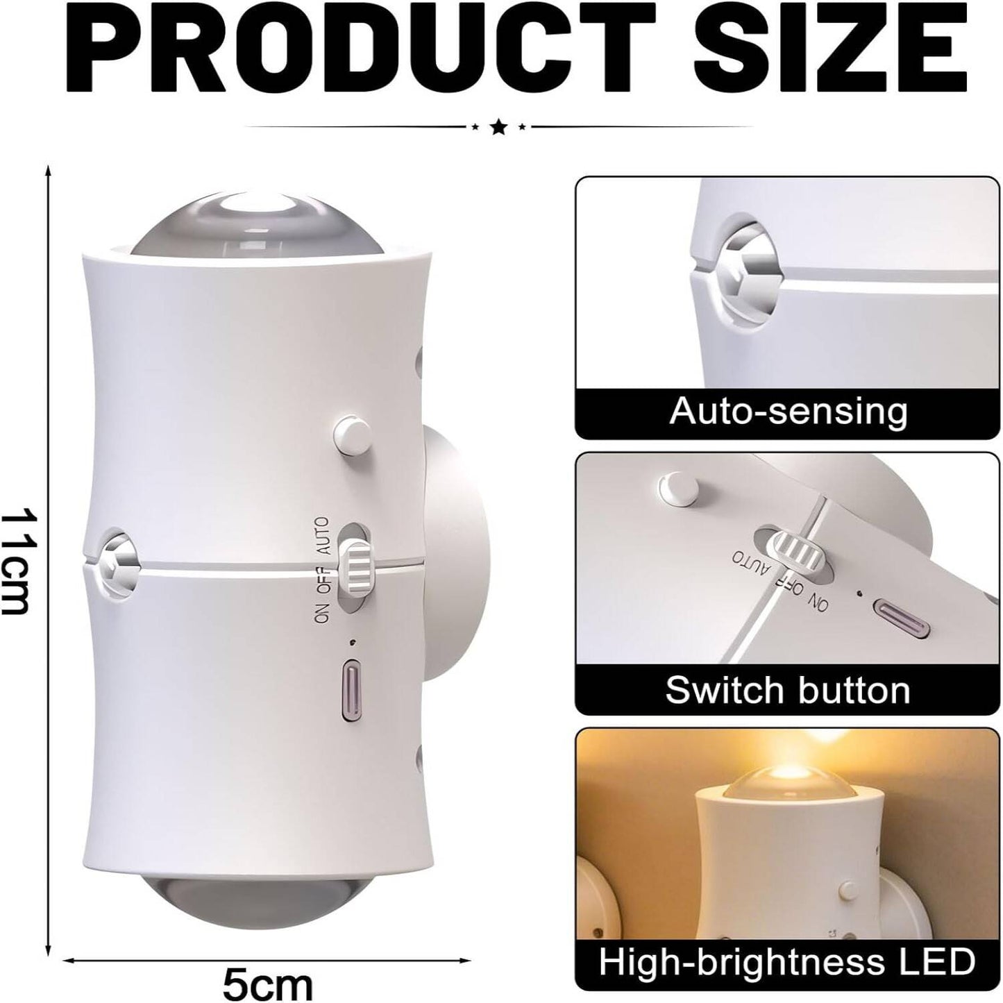 Effortless Illumination: Rechargeable 4-Pack Motion Sensor Night Lights