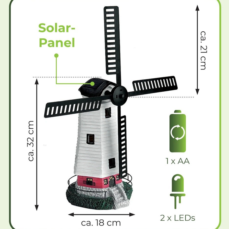 Transform Your Outdoor Space with Our Solar Windmill Light – Ideal for Gardens, Ponds, and Balconies!