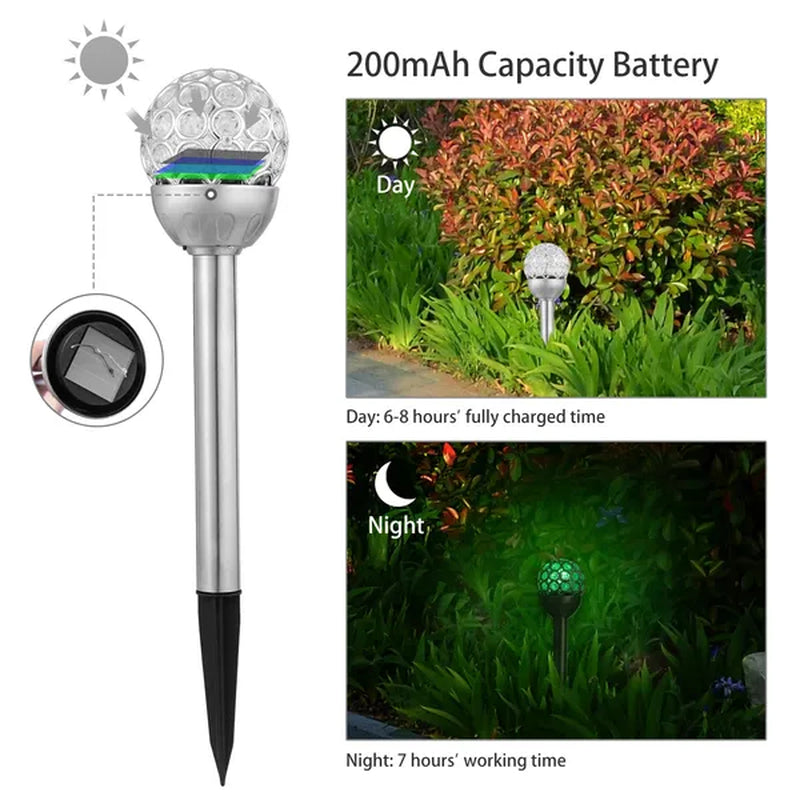 Transform Your Garden with Solarek 3-Piece Waterproof RGB Solar Ball Lights - Ideal for Outdoor Decor and Festive Celebrations!