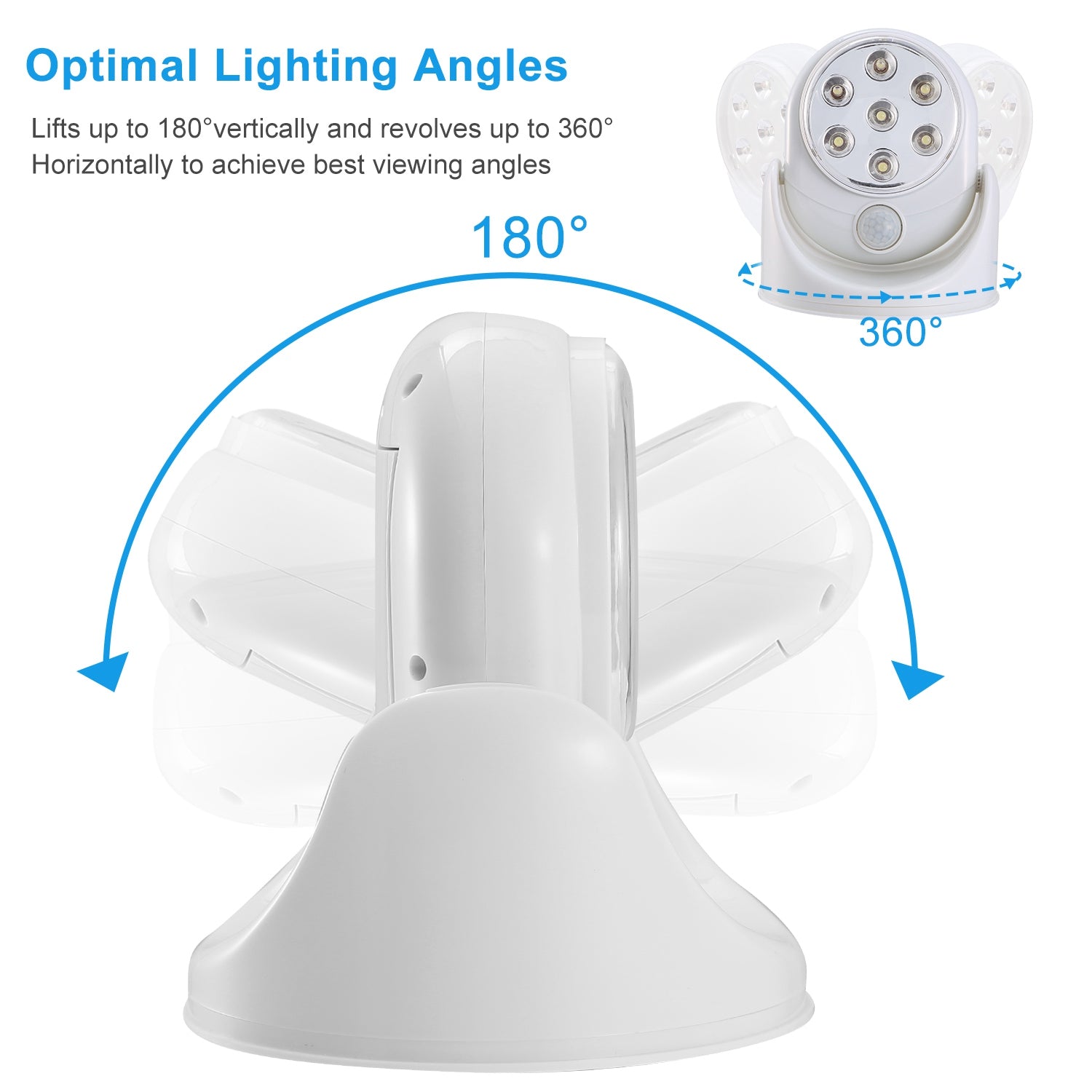 Revolutionary Wireless 360° LED Spotlight with Motion Sensor - Perfect Battery-Powered Night Lamp for Closets & Bathrooms, 23ft Sensing Range!