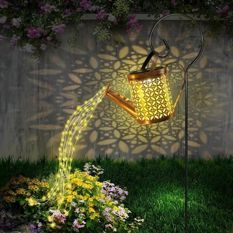 Transform Your Garden with 2-Pack Solar LED Watering Can String Lights – Ideal Outdoor Decor!