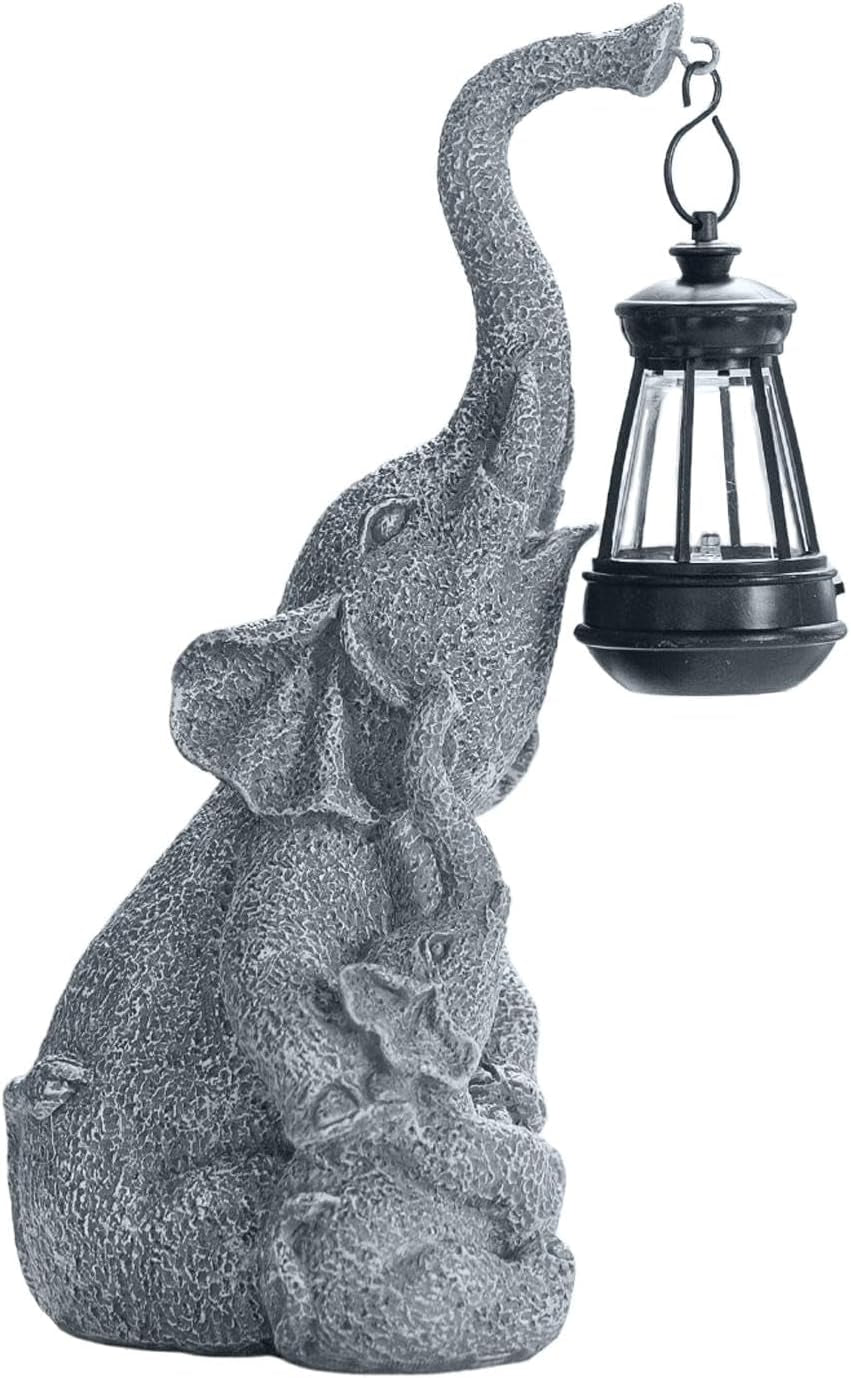 Enchanting Solar Elephant Light - Ideal for Indoor & Outdoor Decor, Garden Charm & Front Porch Accent