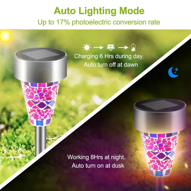 Illuminate Your Garden: 6 Pack Waterproof Solar Pathway Lights for Breathtaking Outdoor Ambiance