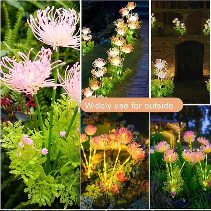 Transform Your Garden with 4 Pack Solar Flower Lights - Automatic On/Off Outdoor Decor & Ideal Gift for Mom!