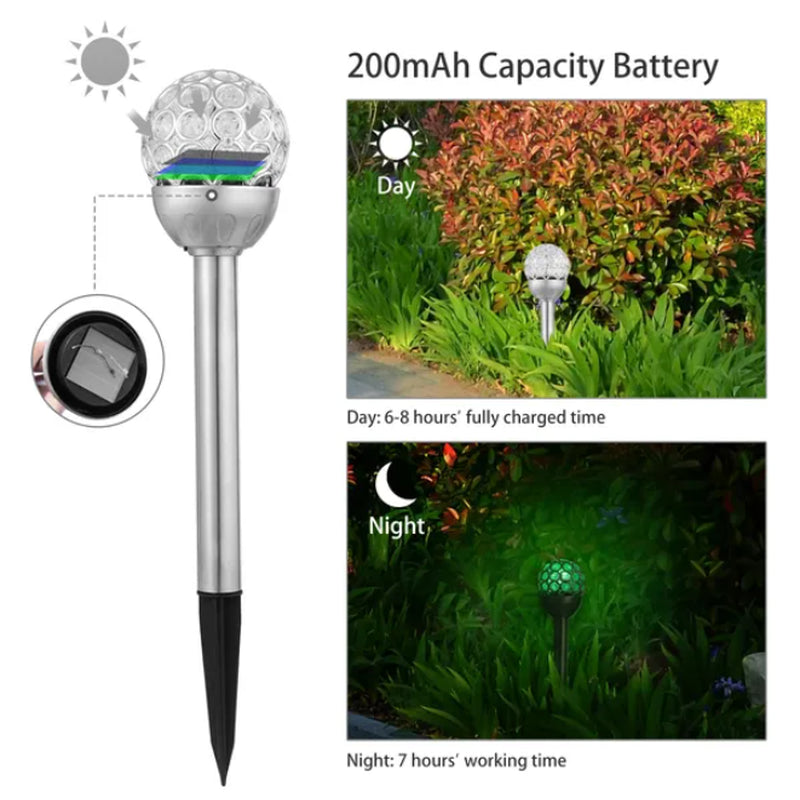 Transform Your Outdoor Space with Solarek 3-Piece Waterproof RGB Solar Ball Lights - Ideal for Garden Decor and Holiday Cheer!