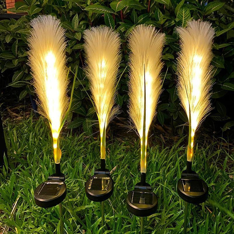 Transform Your Outdoor Space with Waterproof Solar Flower Lights - 4 Pack Decorative Landscape Lighting for Pathways and Patios