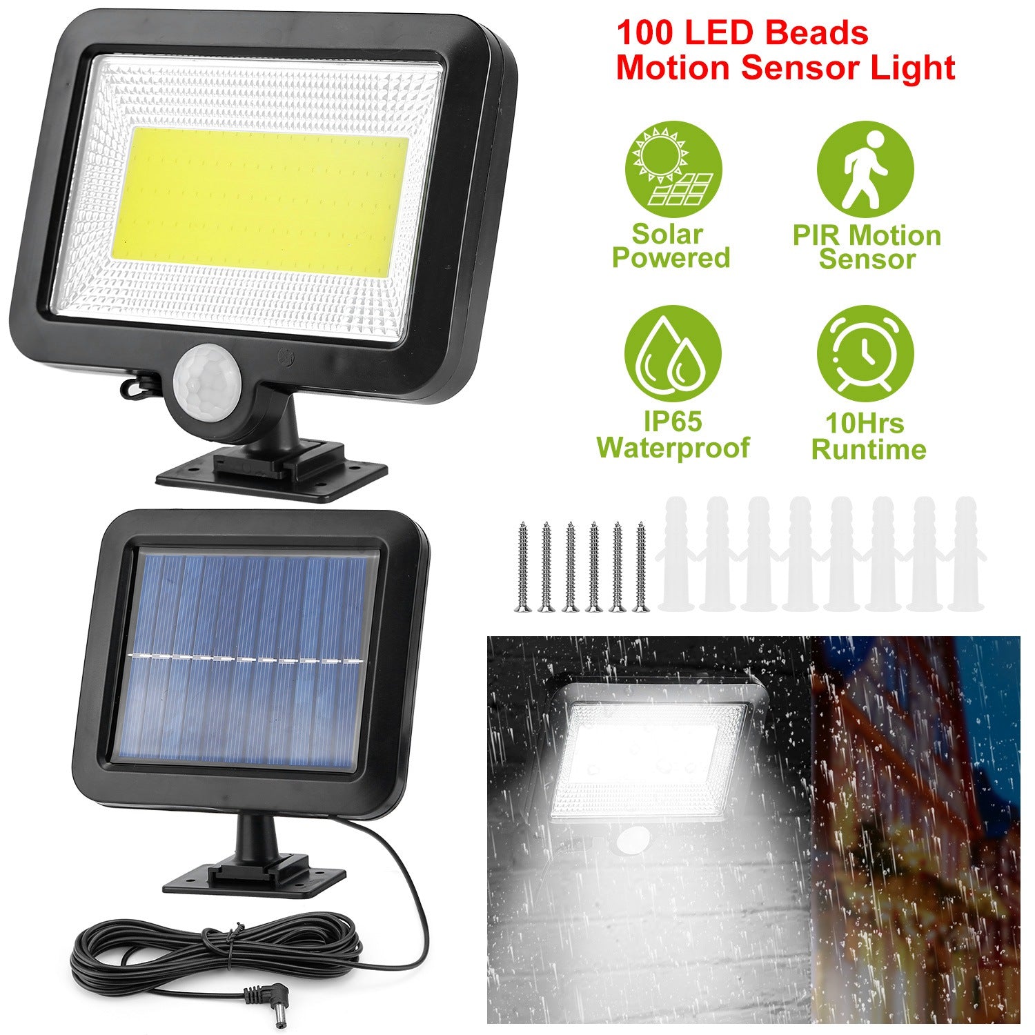 Transform Your Outdoor Space with Waterproof Solar Motion Sensor Wall Lights - Perfect for Front Door & Deck!