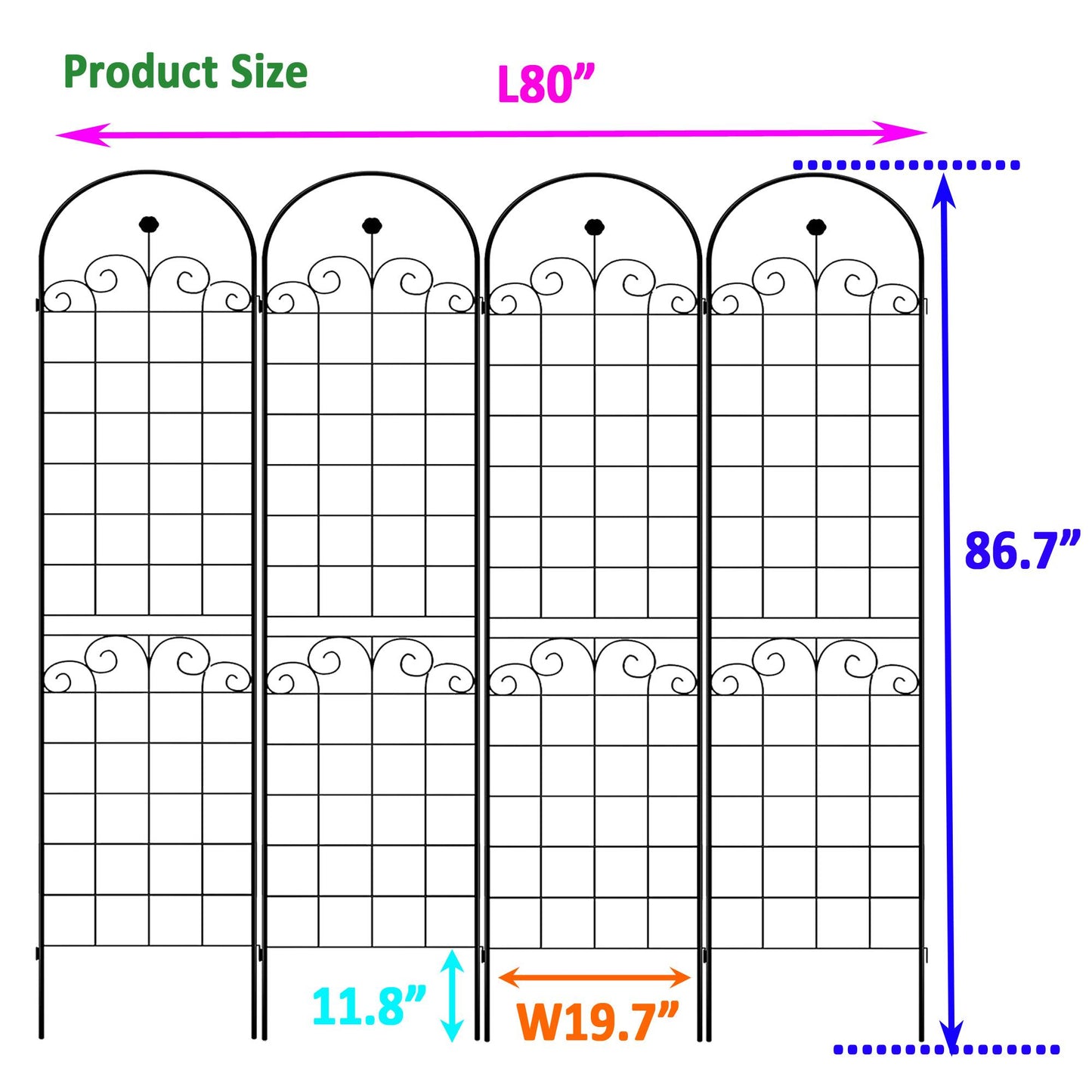 Stunning Elegant Metal Garden Trellis for Beautiful Climbing Plants