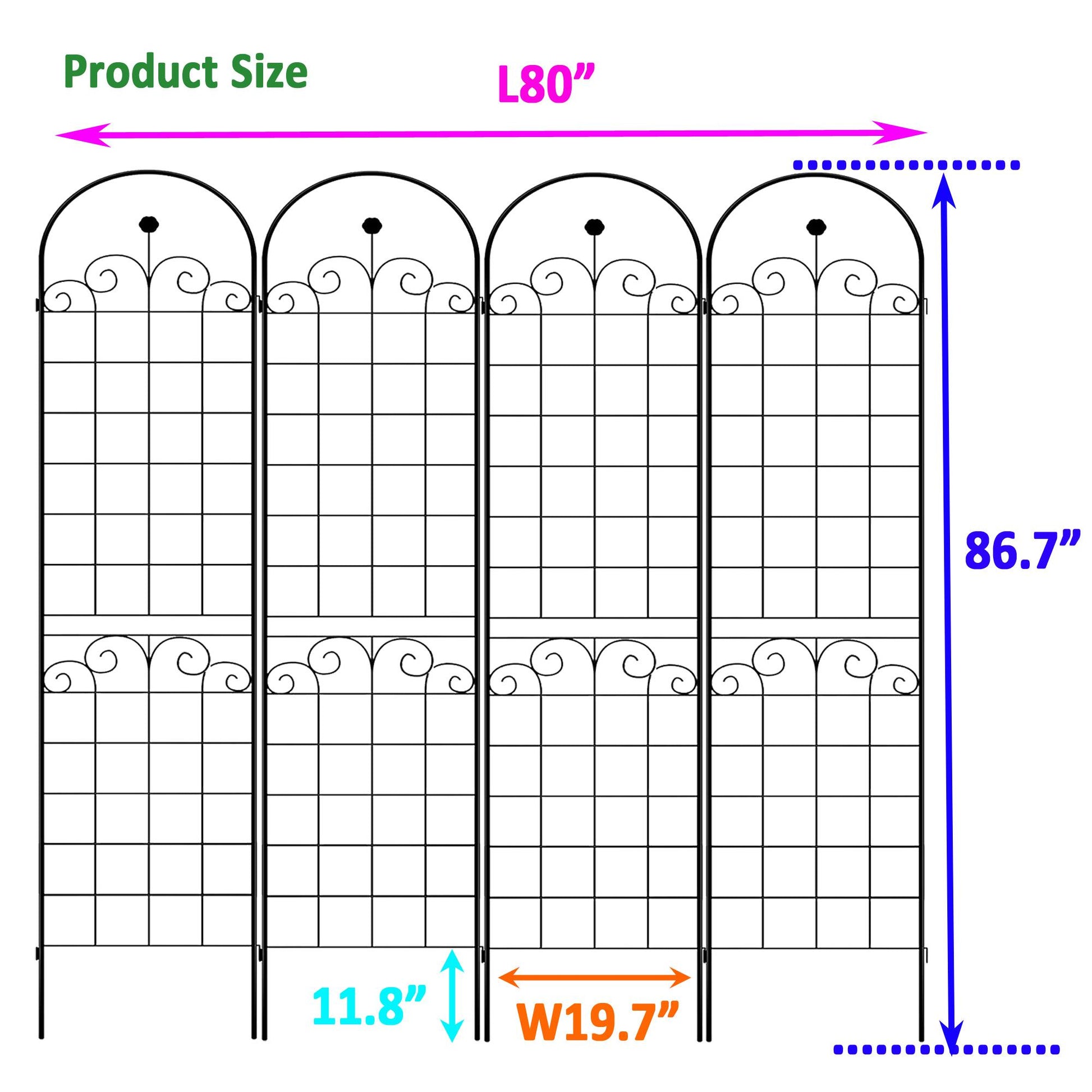 Stunning Elegant Metal Garden Trellis for Beautiful Climbing Plants