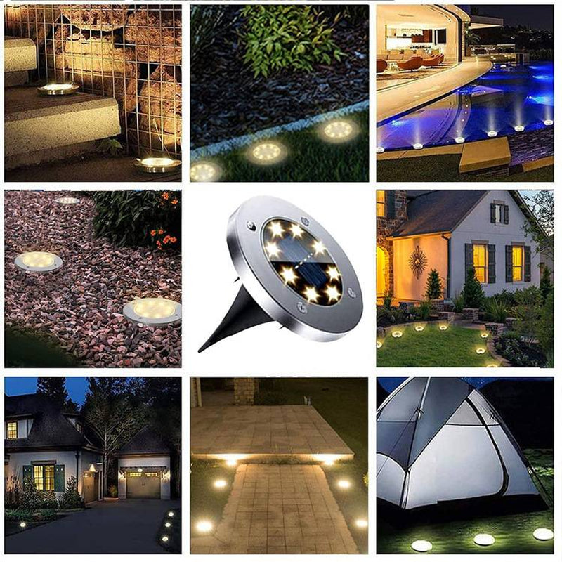 Transform Your Garden with Color Changing LED Solar Underground Lights - Waterproof Buried Lamps for a Stunning Outdoor Ambiance