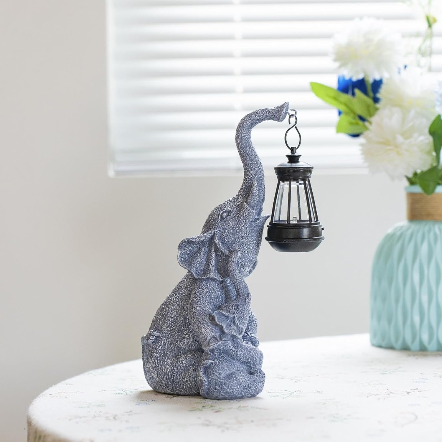 Enchanting Solar Elephant Light - Ideal for Indoor & Outdoor Decor, Garden Charm & Front Porch Accent