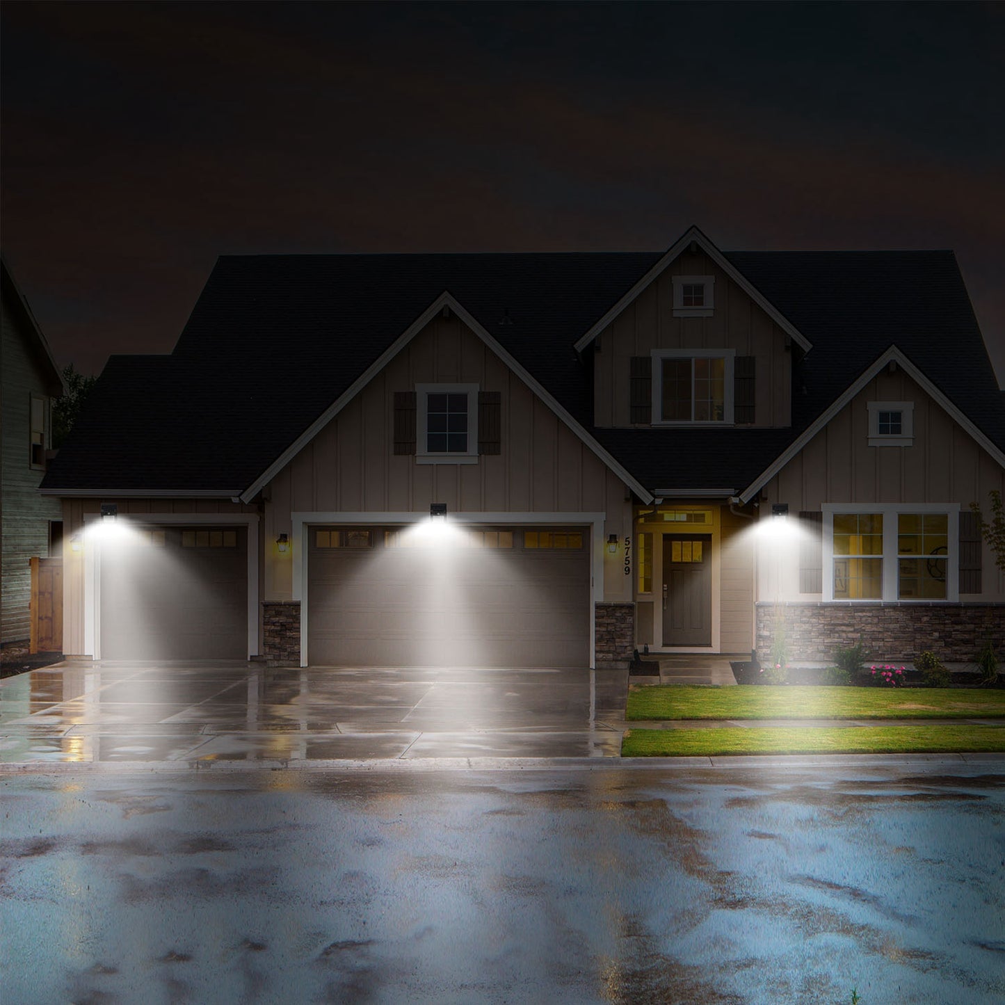 20 Bright LED Solar Motion Sensor Lights - Waterproof IP65, 120° Wide Angle for Ultimate Security in Garage, Front Door, Garden & Pathway