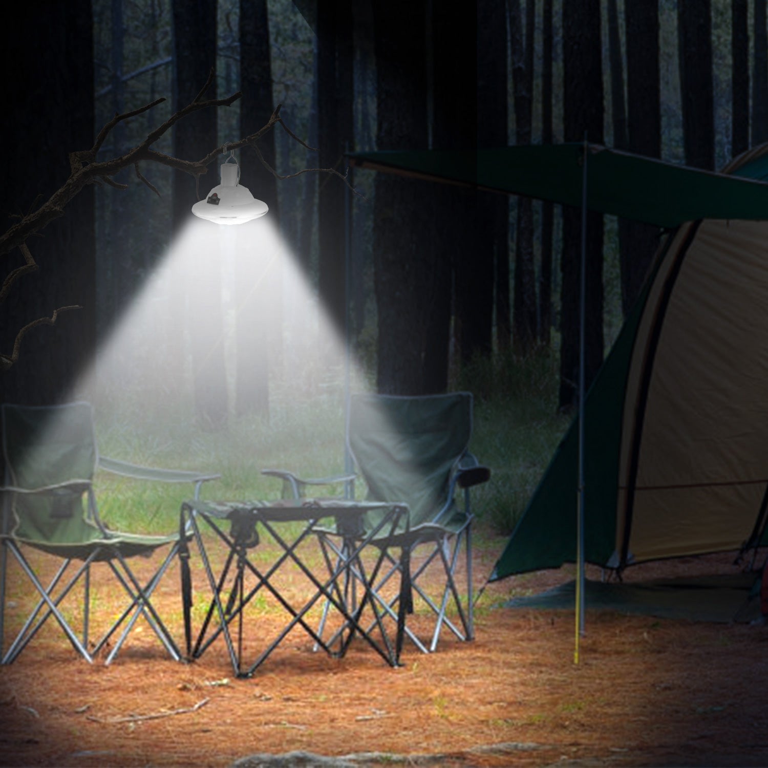 Ultimate Versatile Solar Camping Lantern with Remote - 3 Light Modes & 3 Charging Options, IP65 Waterproof for All Your Outdoor Adventures!