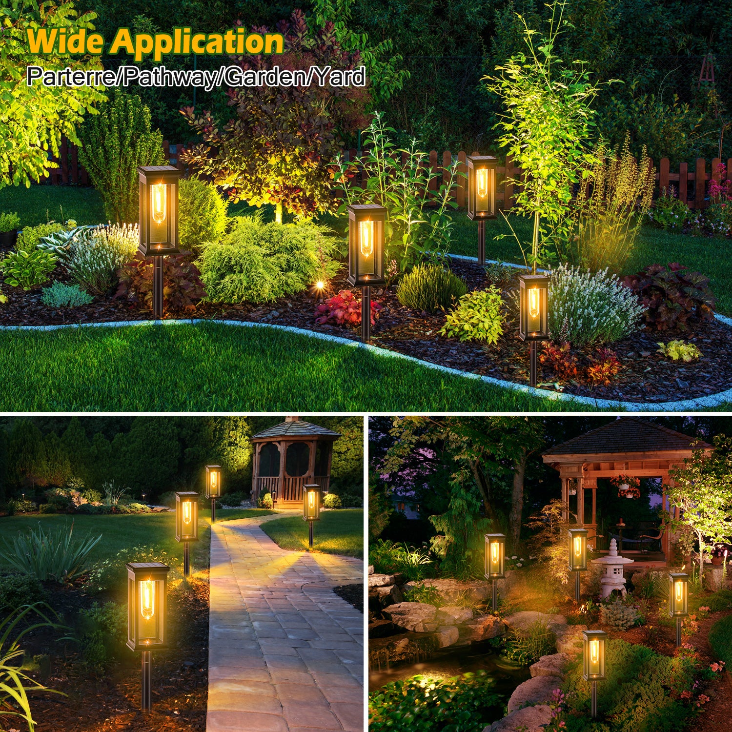 Transform Your Outdoor Space: 6-Pack Solar Waterproof Stake Lights for Pathway, Garden, and Patio