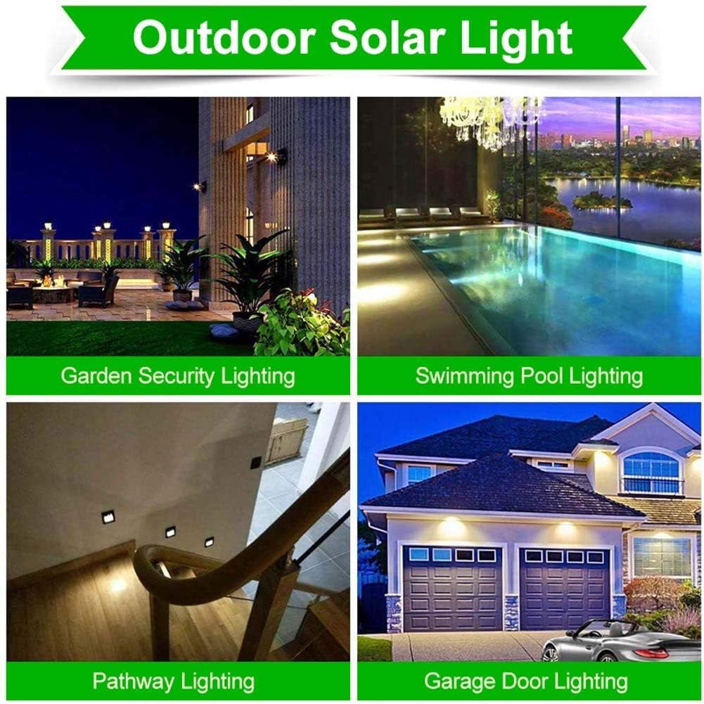 Aolyty 2-Pack Solar Motion Sensor Wall Lights - 3 Modes, Waterproof LED Security Lights with 4-Side Illumination for Garden, Yard, Patio & Walkway