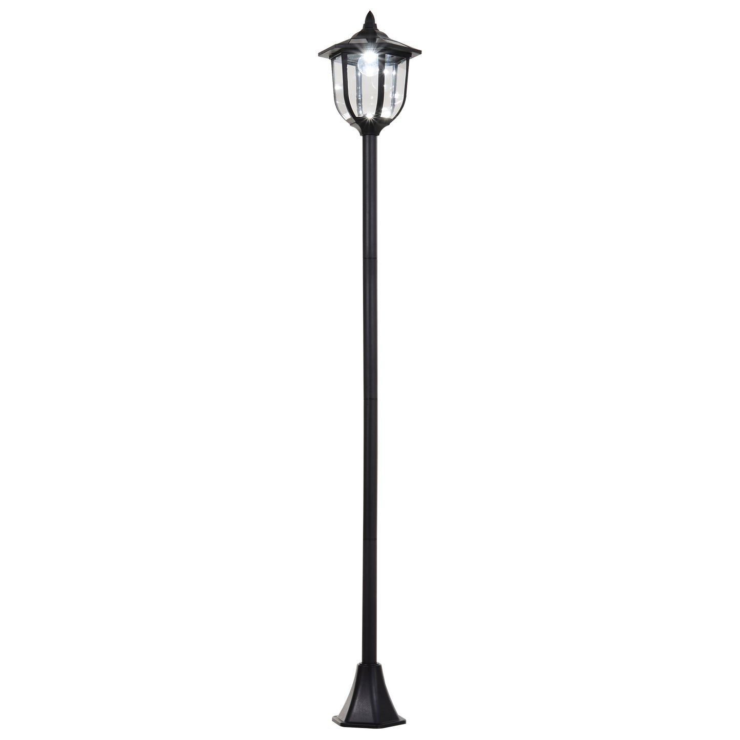 Transform Your Outdoor Spaces with a 1.77M Solar Post Lamp - Elegant LED Lantern for Pathways and Gardens