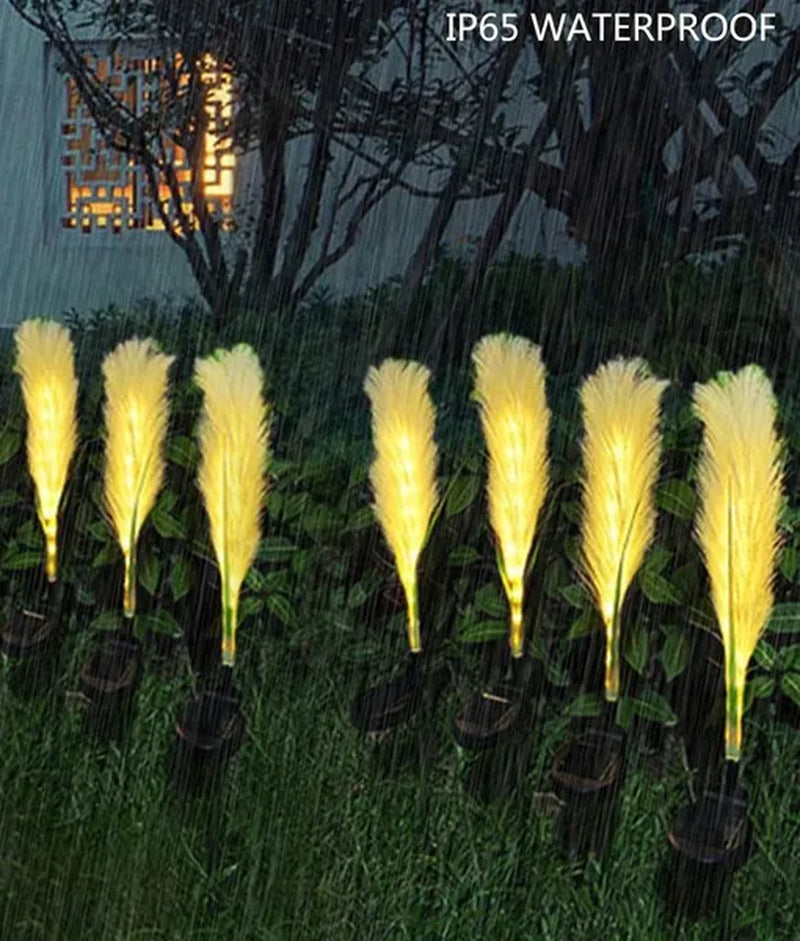 Transform Your Outdoor Space with Waterproof Solar Flower Lights - 4 Pack Decorative Landscape Lighting for Pathways and Patios