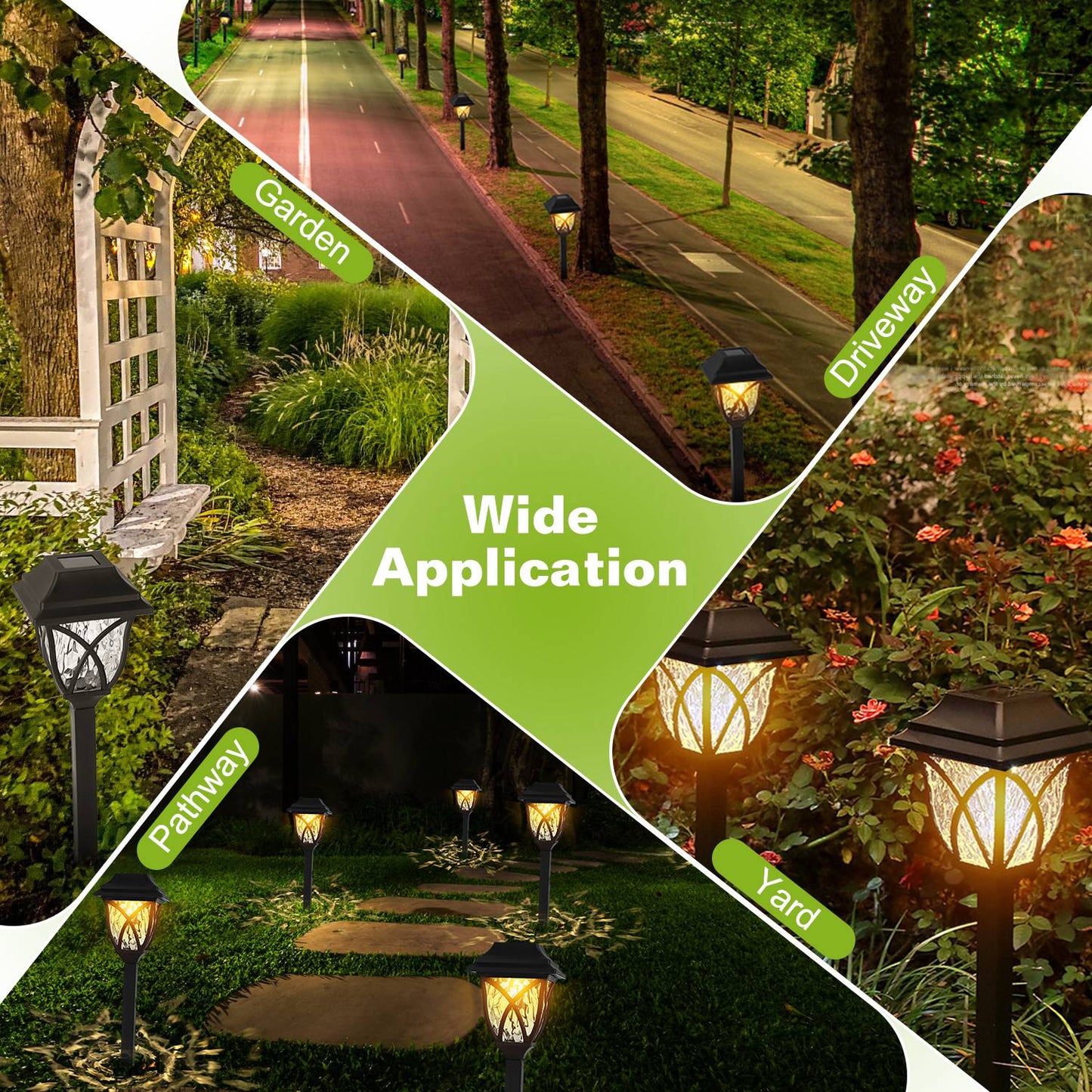 Illuminate Your Outdoors: 6-Pack Solar Powered Waterproof Stake Lights for Pathway, Garden, and Patio Decor