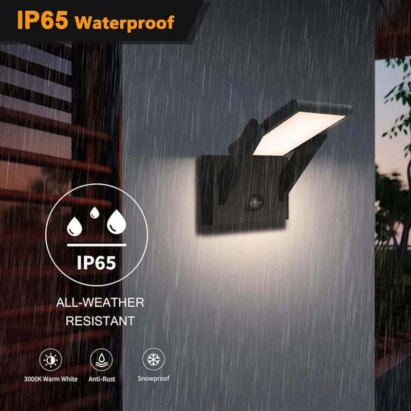 Illuminate Your Outdoors with Inowel Dimmable Solar Motion Sensor Wall Lights - Elegant Sconces for Patios & Porches!