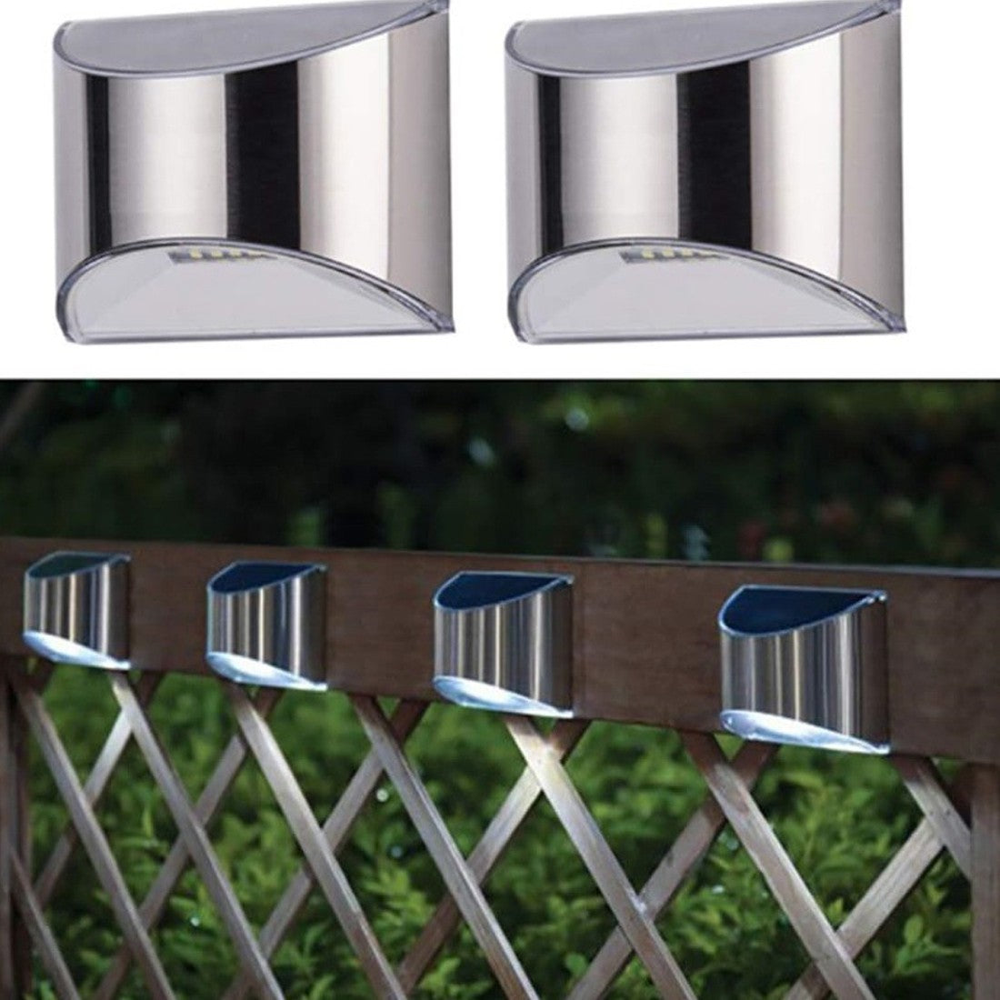 Illuminate Your Outdoors: 4-Pack Ultra Bright Solar LED Garden Wall Lights for Doors & Fences