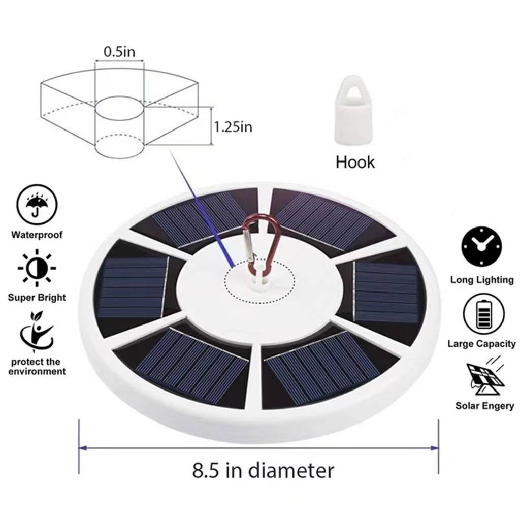Illuminate Your Flag with the 42 LED Solar Flag Pole Light - Perfect for Outdoor Camping and Tent Use!