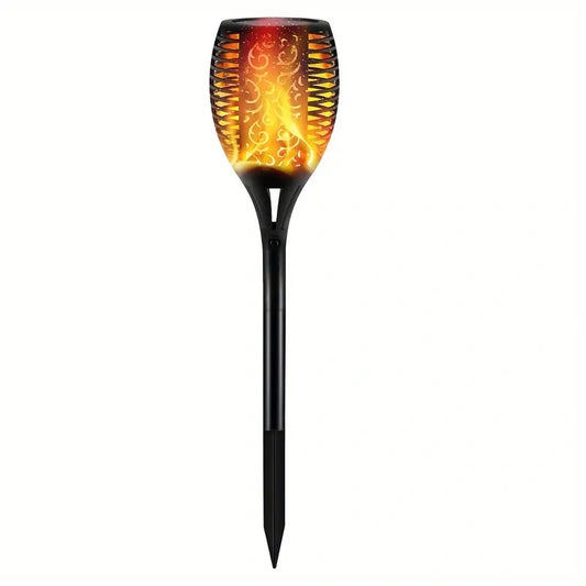 Enchanting Solar-Powered Garden Torch Lights - Flickering Flame Pathway Decor for Christmas & Halloween