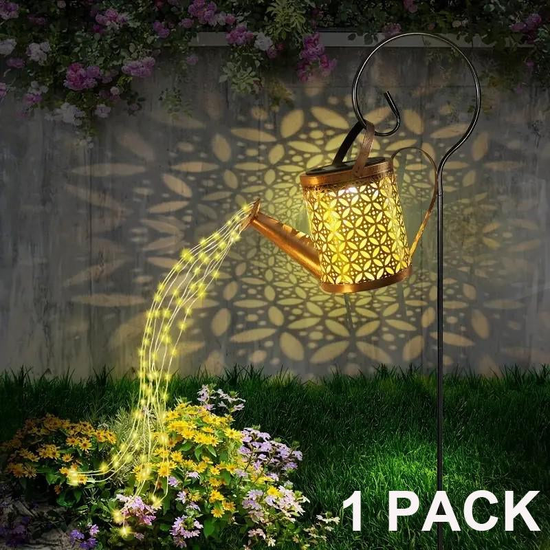 Transform Your Garden with 2-Pack Solar LED Watering Can String Lights – Ideal Outdoor Decor!