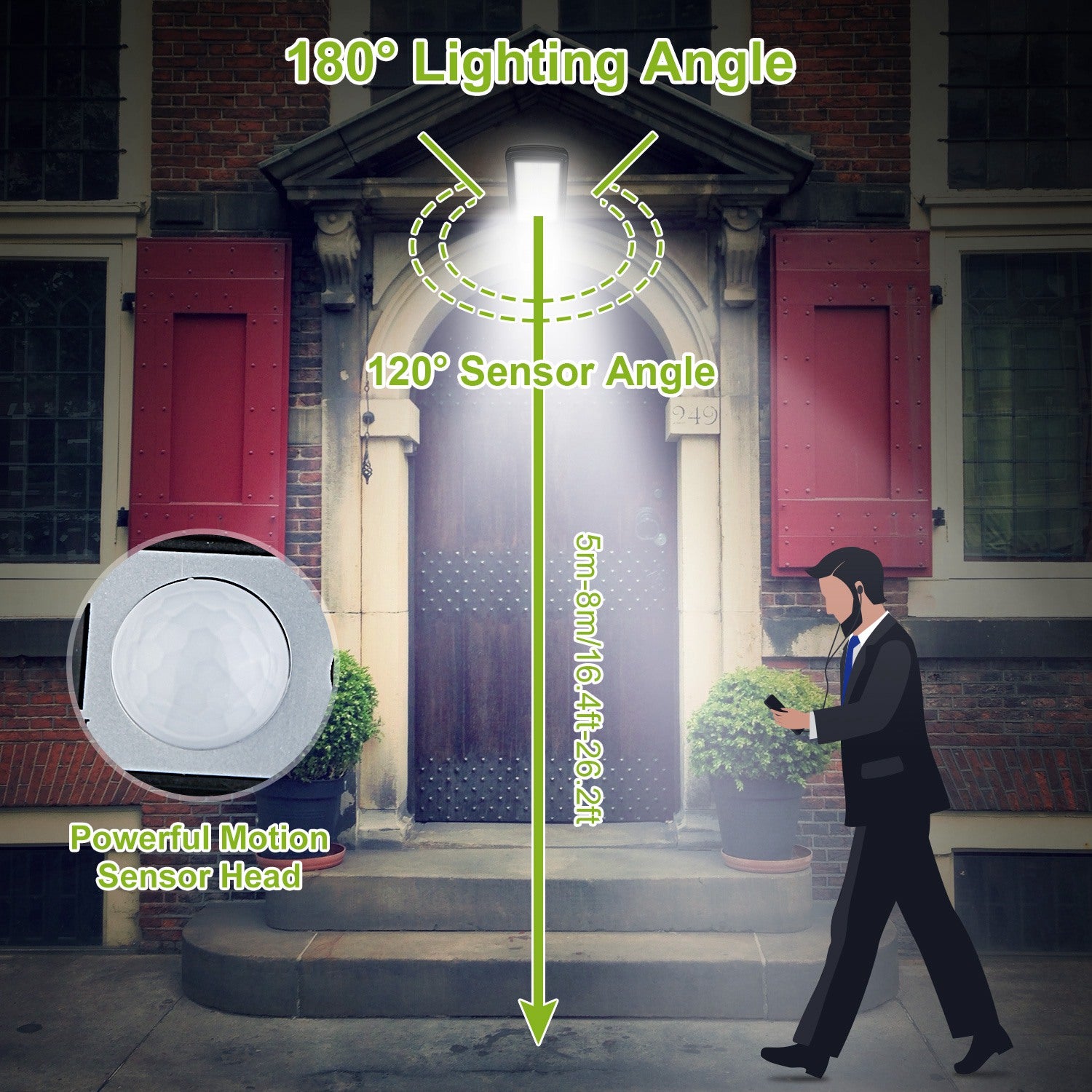 Illuminate Your Outdoors with the 450W Solar Motion Sensor Wall Light - Waterproof, 3 Modes & Remote Control for Ultimate Convenience!