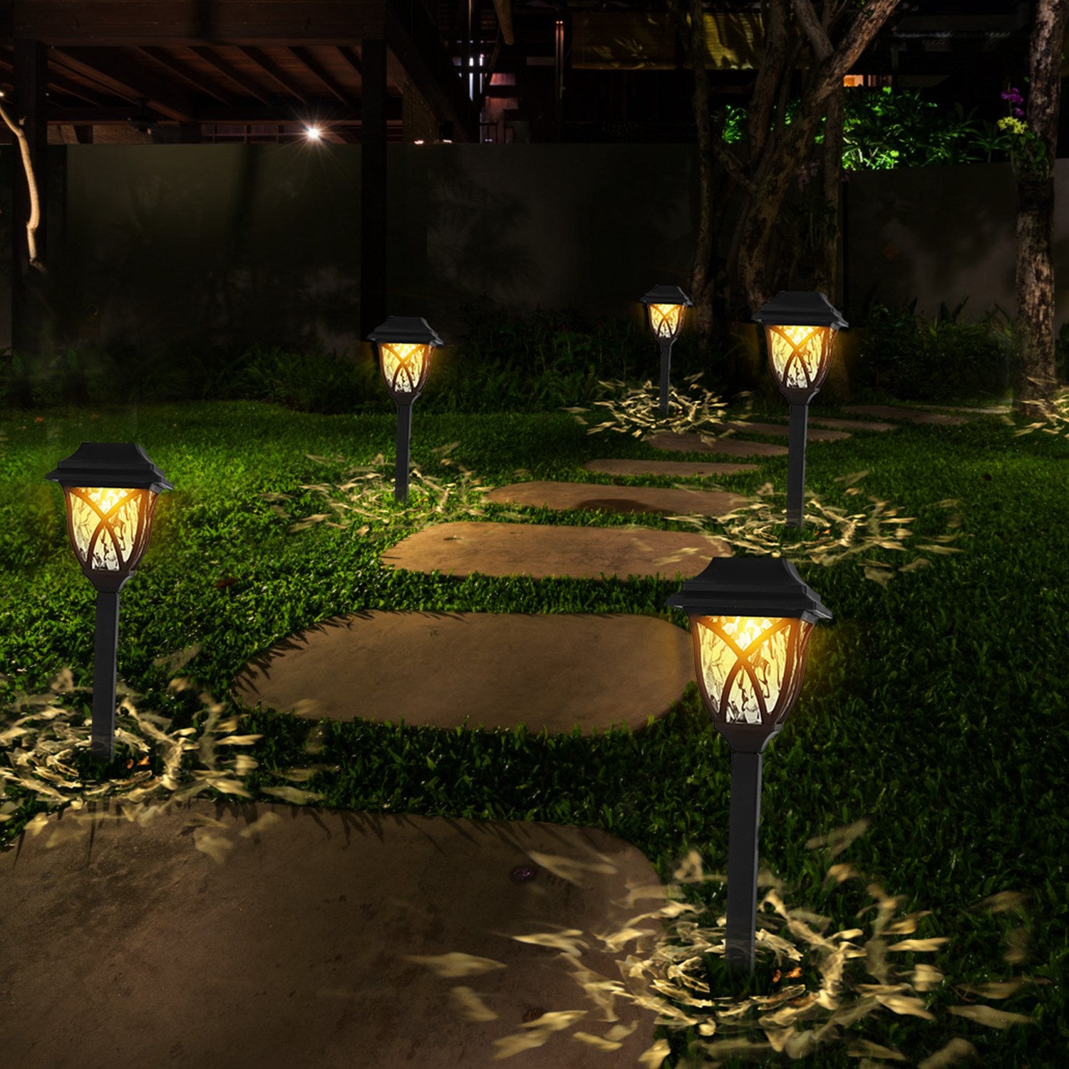 Illuminate Your Outdoors: 6-Pack Solar Powered Waterproof Stake Lights for Pathway, Garden, and Patio Decor