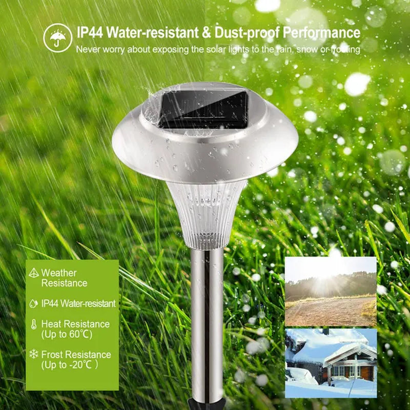 Transform Your Outdoor Space with 4-Pack Color Changing Waterproof Solar Garden Lights!