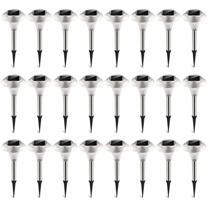Vibrant Color Changing Solar Garden Lights - 24 Waterproof Outdoor Pathway Lamps for Stunning Nighttime Ambiance