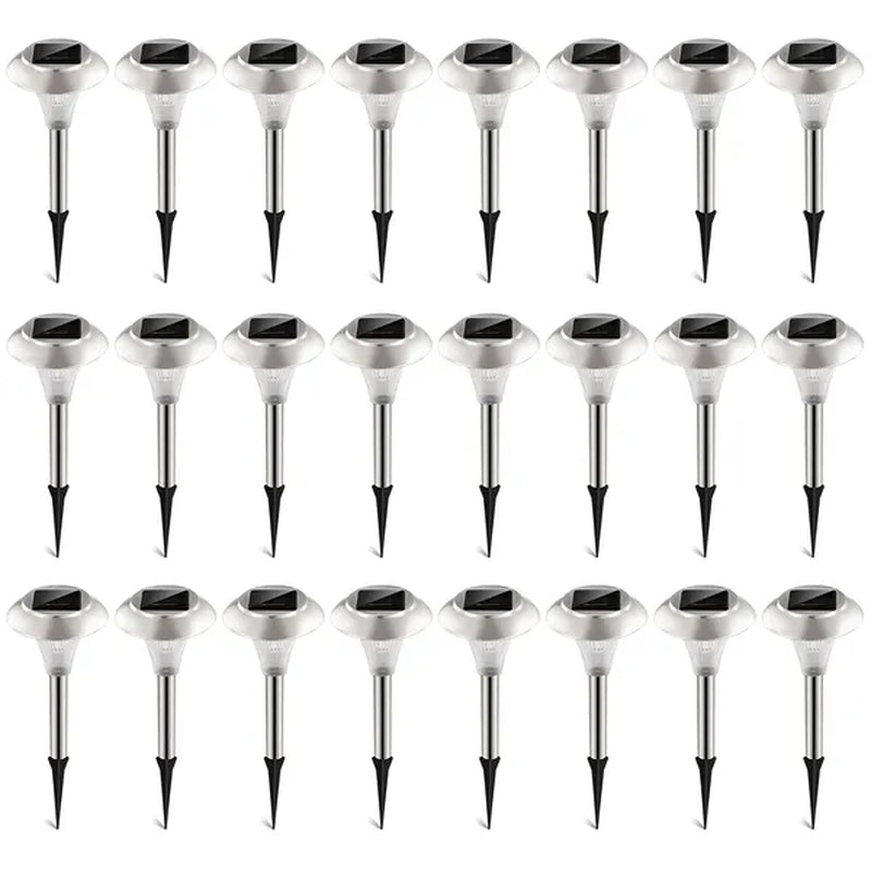 Transform Your Outdoors with 24-Pack Color Changing Solar Garden Lights - Waterproof Pathway Lamps for Stunning Nighttime Illumination!