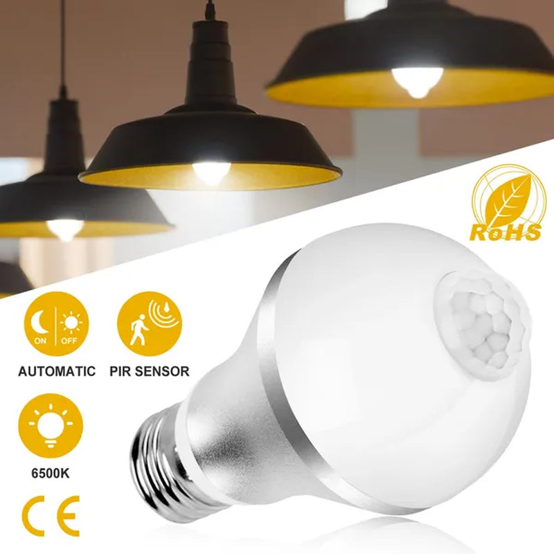 Smart E27 Motion Sensor LED Bulb - 9W/5W, 6500K Dusk to Dawn Lighting Solution
