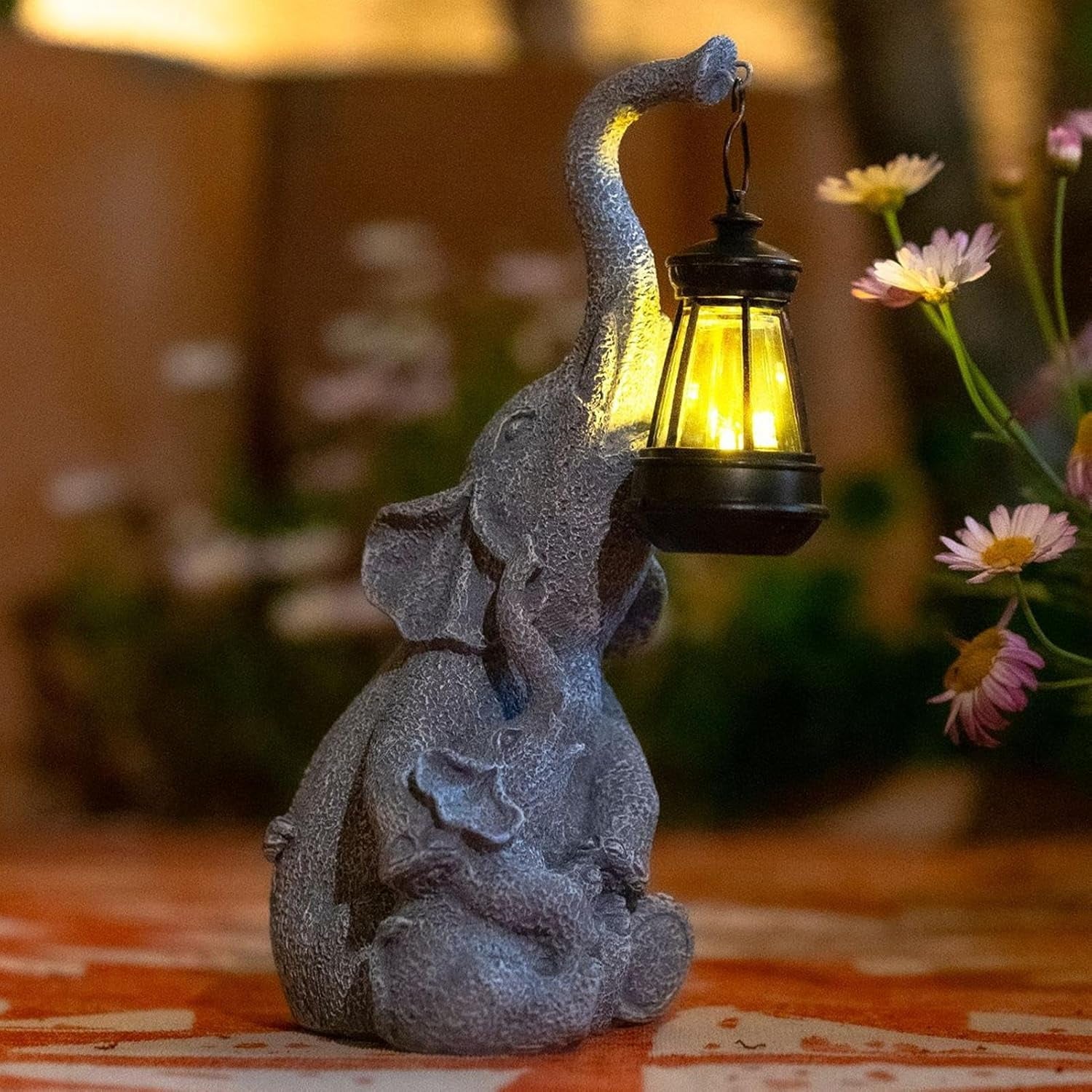 Enchanting Solar Elephant Light - Ideal for Indoor & Outdoor Decor, Garden Charm & Front Porch Accent