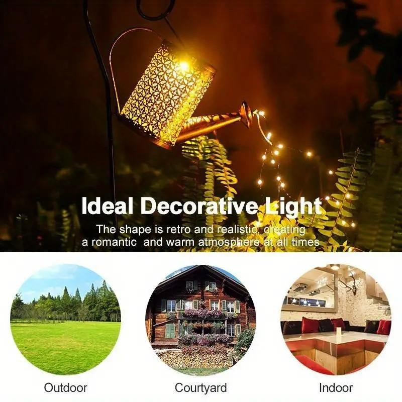 Transform Your Garden with 2-Pack Solar LED Watering Can String Lights – Ideal Outdoor Decor!