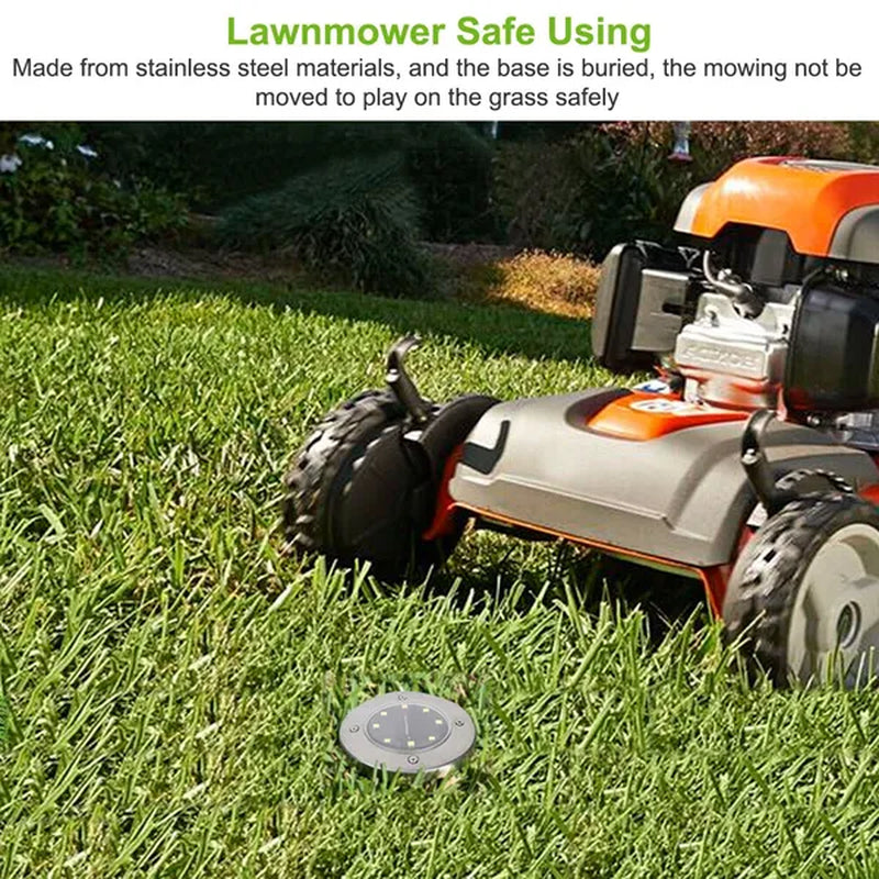 Illuminate Your Outdoors: 4-Pack Solar Powered Waterproof In-Ground Pathway & Patio Lights