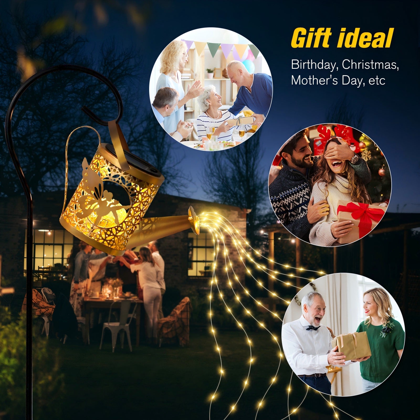 Enchanting Solar Watering Can Garden Lights - Waterproof Outdoor Decor for Patios, Yards, and Pathways - Ideal Gift for Garden Lovers!