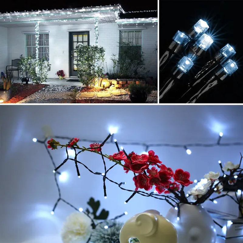 12M Solar Fairy String Lights - 100 LED Waterproof Multicolor Lights with 8 Stunning Lighting Modes for Enchanting Decor