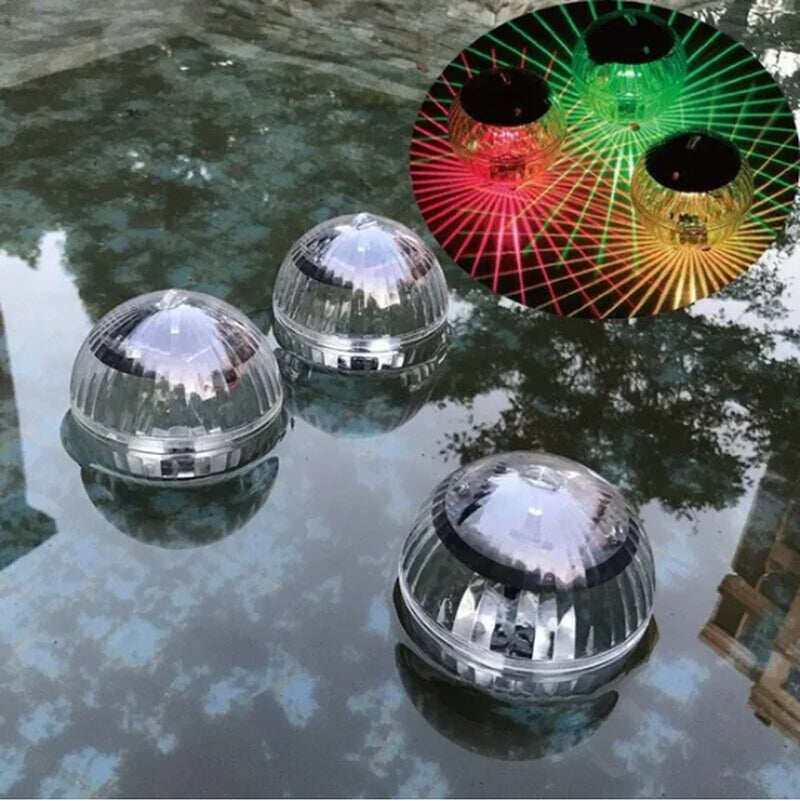 Transform Your Garden with Colorful Solar LED Floating Pond Lamp - Rotating RGB Light!